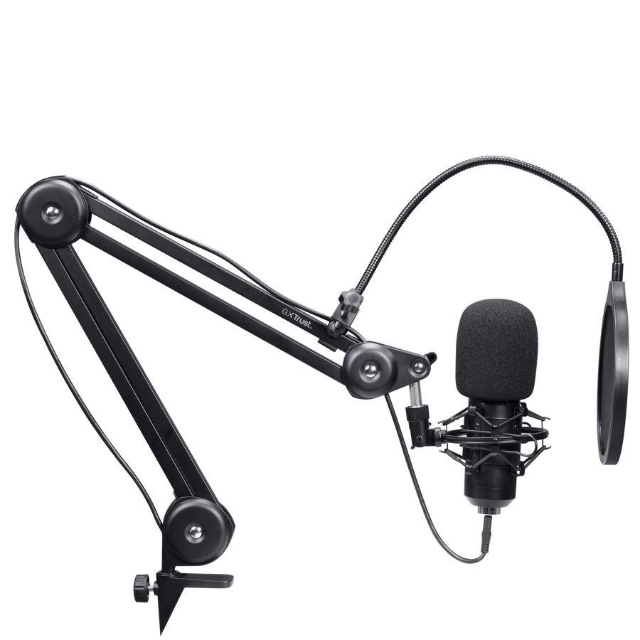 Microfone TRUST GAMING GXT 270 Emita II+ (Microfone de podcast - Com fios - USB - Preto) — miniatura 6