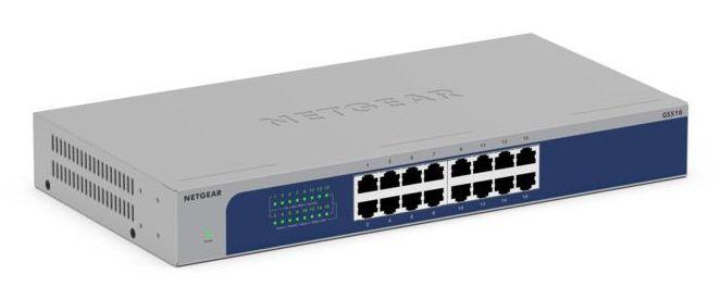 Switch de Rede NETGEAR GS516-300EUS (Gigabit Ethernet - 32 Gbit/s - Cinzento) — miniatura 3