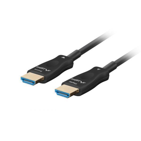 Cabo HDMI Óptico Ativo LANBERG CA-HDMI-30FB-0100-BK (10 m - 240 Hz - HDMI Tipo A - Preto), miniatura 3