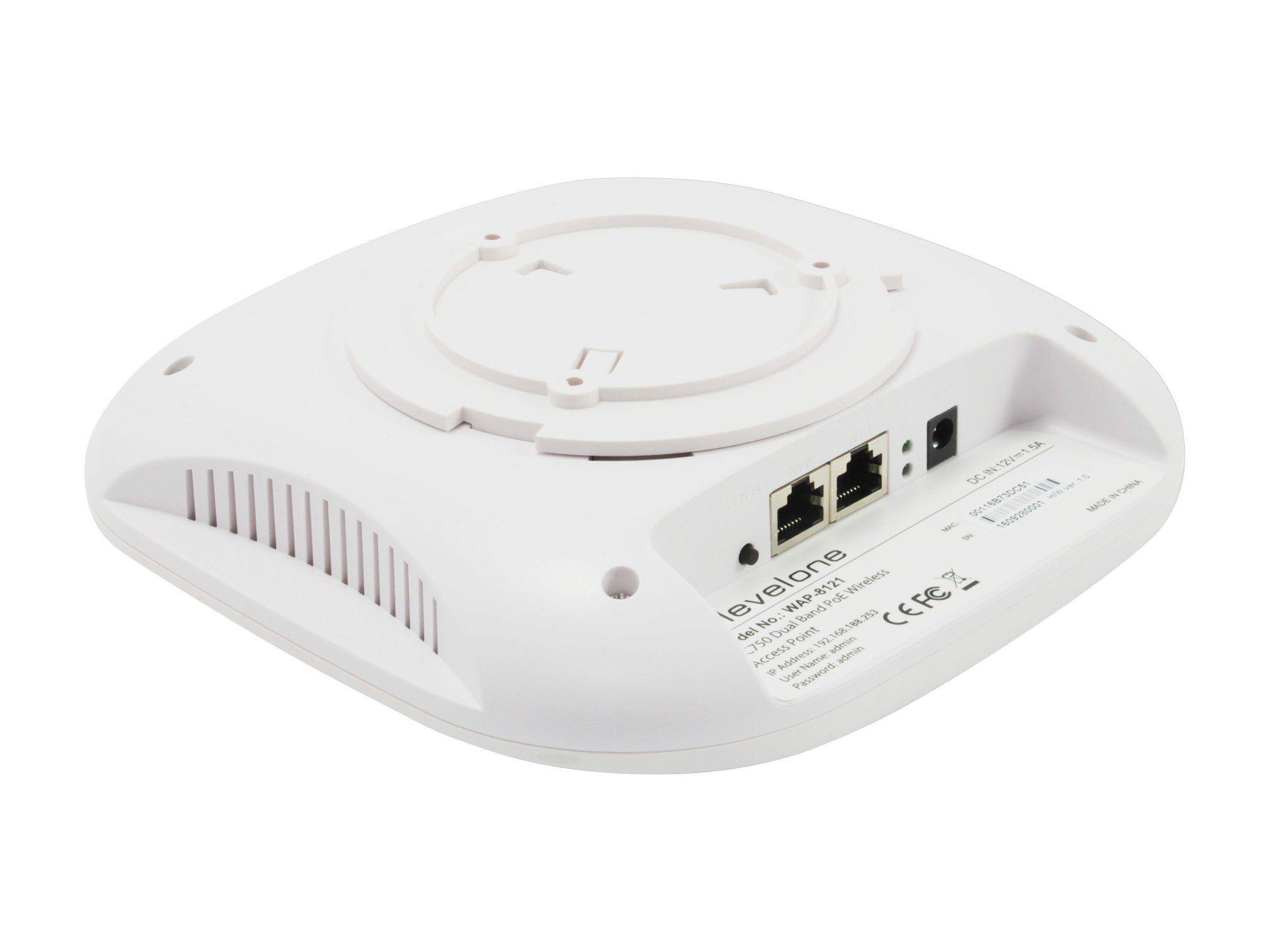 Access Point LEVELONE WAP-8121 (433 Mbit/s - 2,4 GHz e 5 GHz - Teto, Parede - Branco), miniatura 3