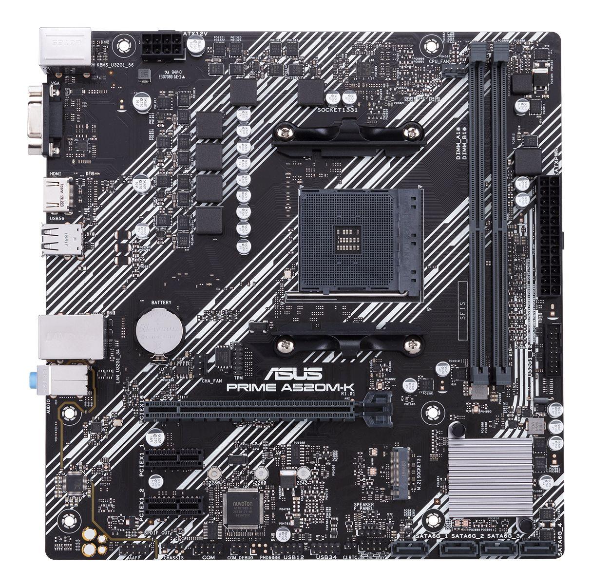 Motherboard ASUS PRIME A520M-K (AM4 - micro ATX - Duplo canal - Preto) — miniatura 2
