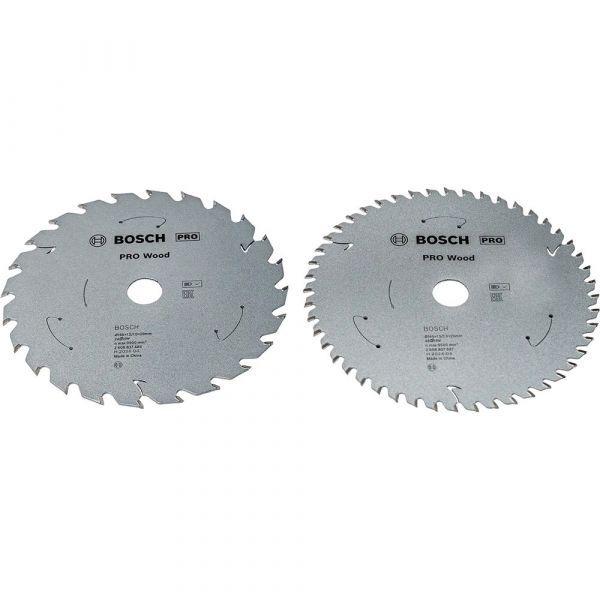 Conjunto de Discos de Serra Circular BOSCH PRO Wood (Carboneto de tungsténio)