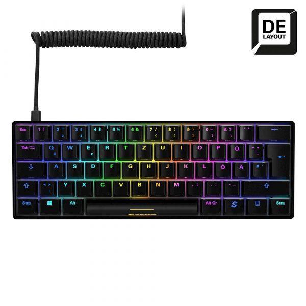 Teclado SHARKOON SKILLER SGK50 S4 (Alemão - Kailh Brown - 60% - Preto), miniatura 2