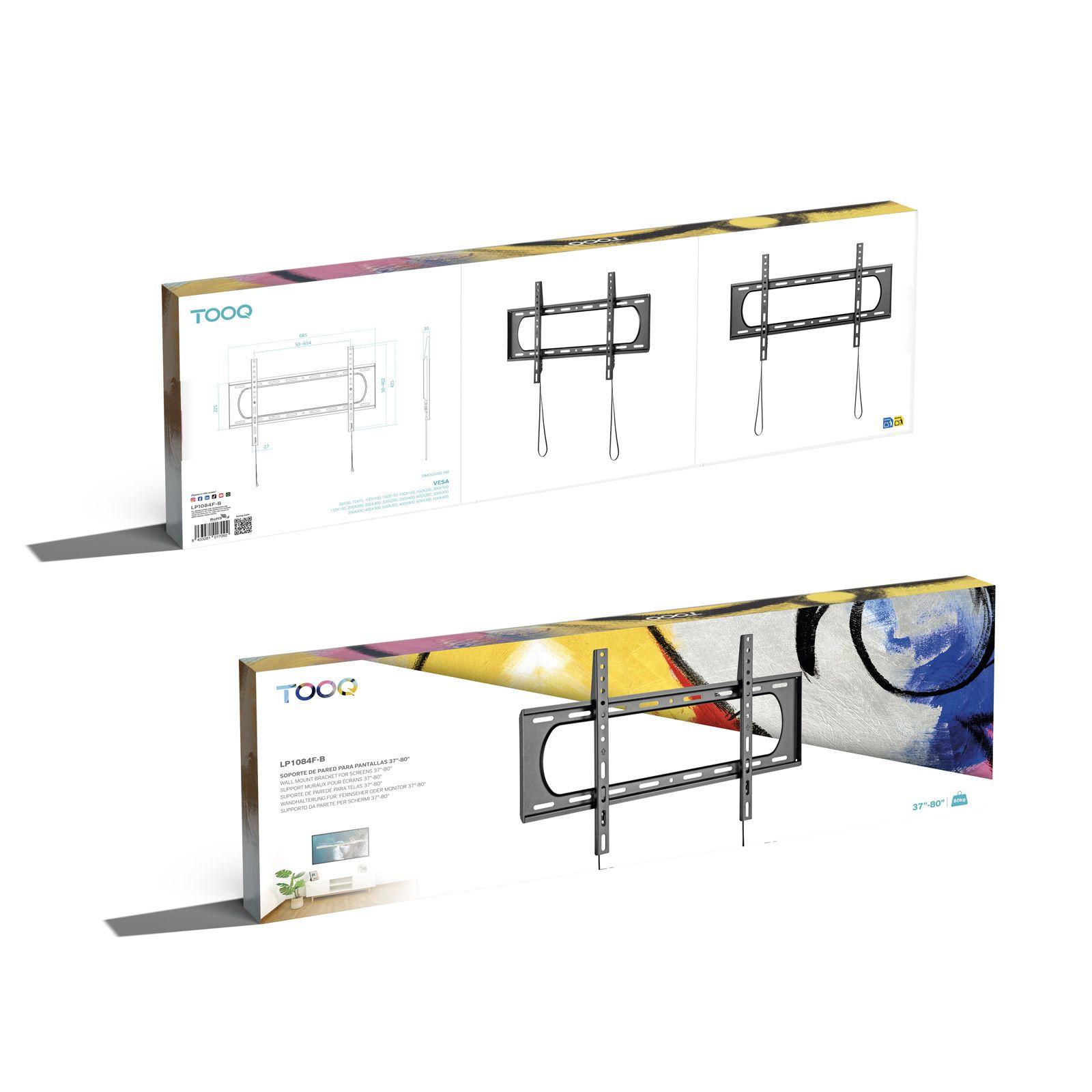 Suporte de Parede TV TOOQ LP1084F-B (37-80" - 80 kg - VESA 600x400 mm - Preto), miniatura 7