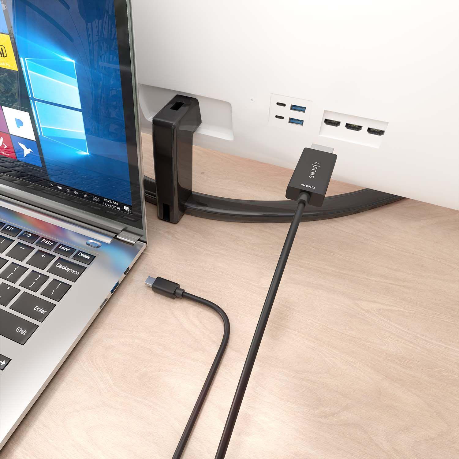 Cabo Conversor AISENS A125-0889 (3 m - HDMI Type A - Mini DisplayPort - Preto) — miniatura 4
