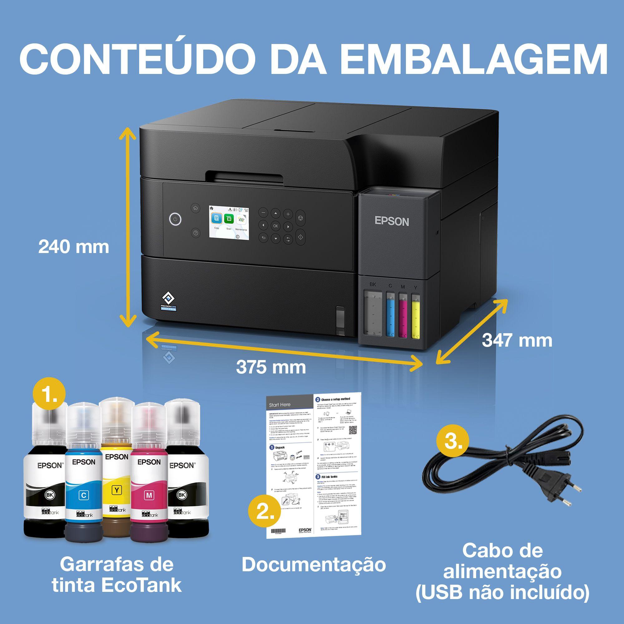 Impressora Multifunções EPSON EcoTank ET-3950 (A4 - Impressão a cores - AC - Preto) — miniatura 13