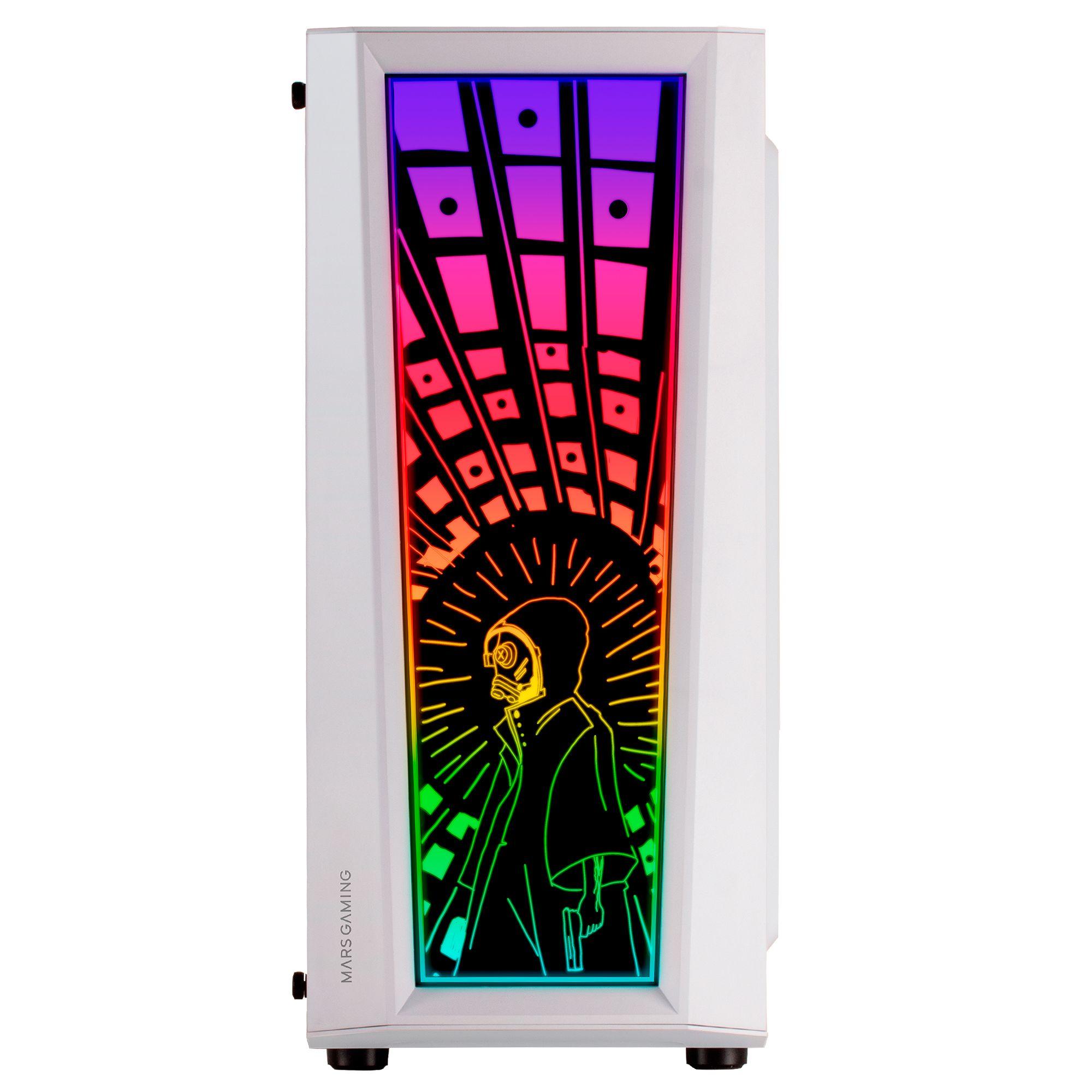 Caixa PC MARS GAMING MC-ART (ATX, micro ATX, Mini-ITX - Midi Tower - Acrílico, Vidro temperado - Branco), miniatura 3