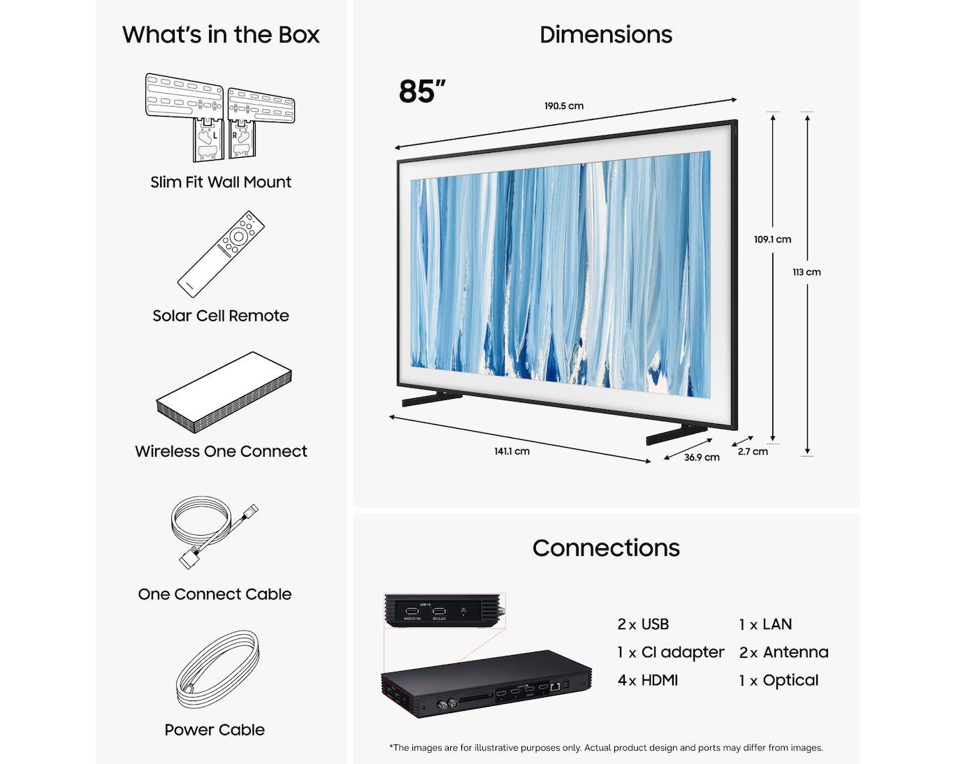 Televisão SAMSUNG TV The Frame Pro TQ85LS03HWUXXC (85" - Neo QLED 4K - Preto), miniatura 9