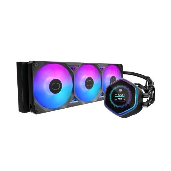 Kit de Refrigeração Líquida COOLER MASTER MasterLiquid 360 Atmos II LCD (AIO 360 mm - ARGB - Ecrã LCD 2,1" - Preto)