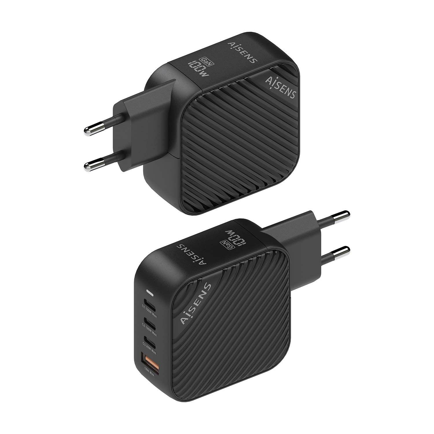 Carregador AISENS ASCH-100W4P029-BK (100 W - Preto), miniatura 3