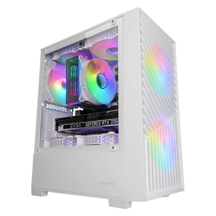 Caixa de Computador MARS GAMING MCVORTEXW (Micro ATX, Mini-ITX - Mini Tower - Rede, SGCC, vidro temperado - Branco) — miniatura 3