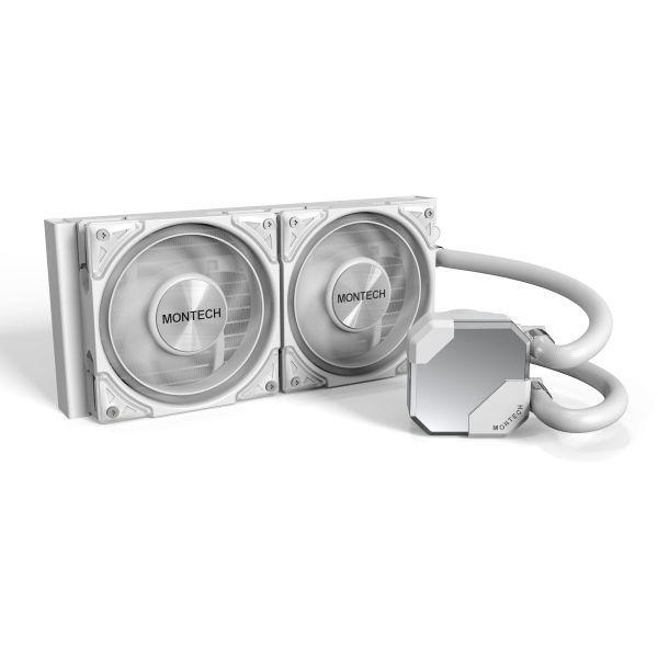 Kit de Refrigeração Líquida CPU MONTECH HyperFlow Silent 240mm (120 mm - 2200 RPM - ARGB - Branco)