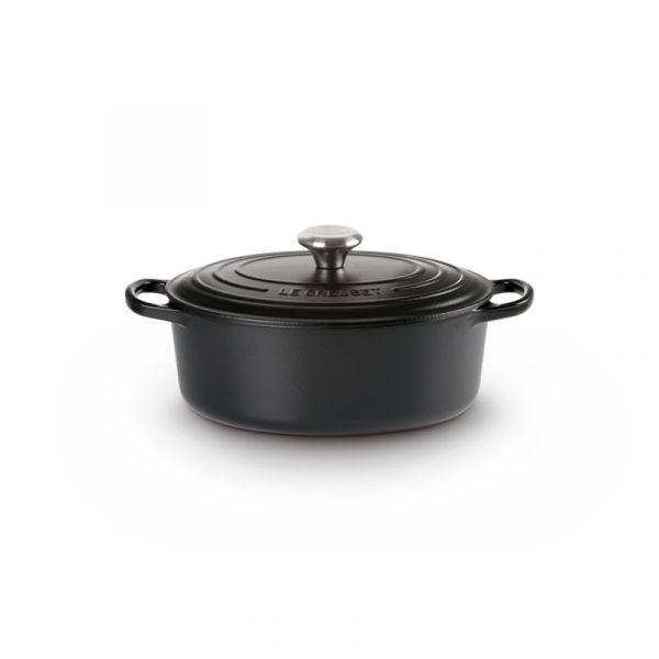 Caçarola Oval LE CREUSET Signature 27 cm (Ferro fundido - 27 cm - Preto Mate)