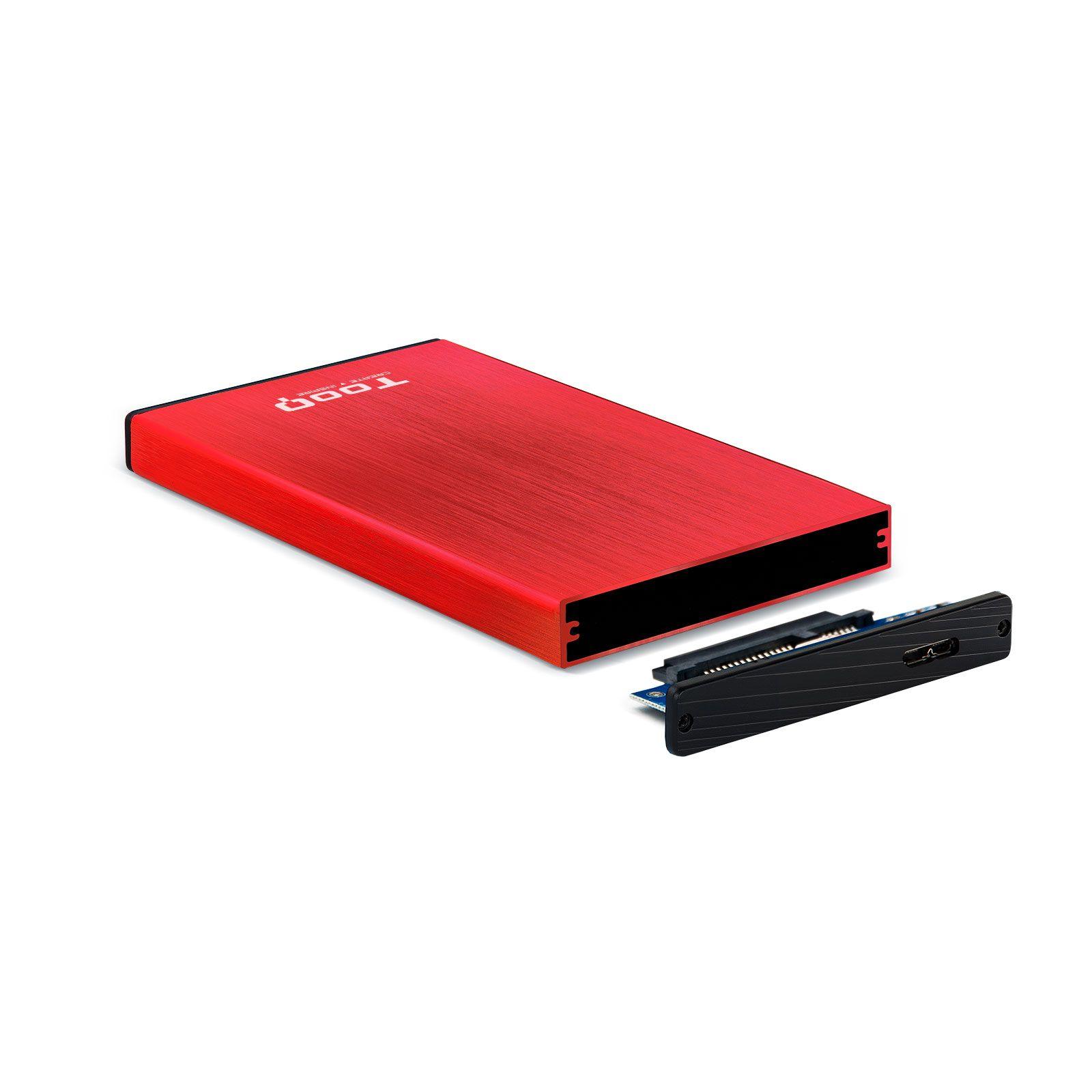 Caixa Externa TOOQ TQE-2527R (2.5" - SATA, SATA II, SATA III - Vermelha), miniatura 2