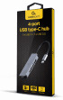 Hub USB-C GEMBIRD UHB-CM-U3P1U2P3-01 (1 x USB Tipo A macho - Prateado)