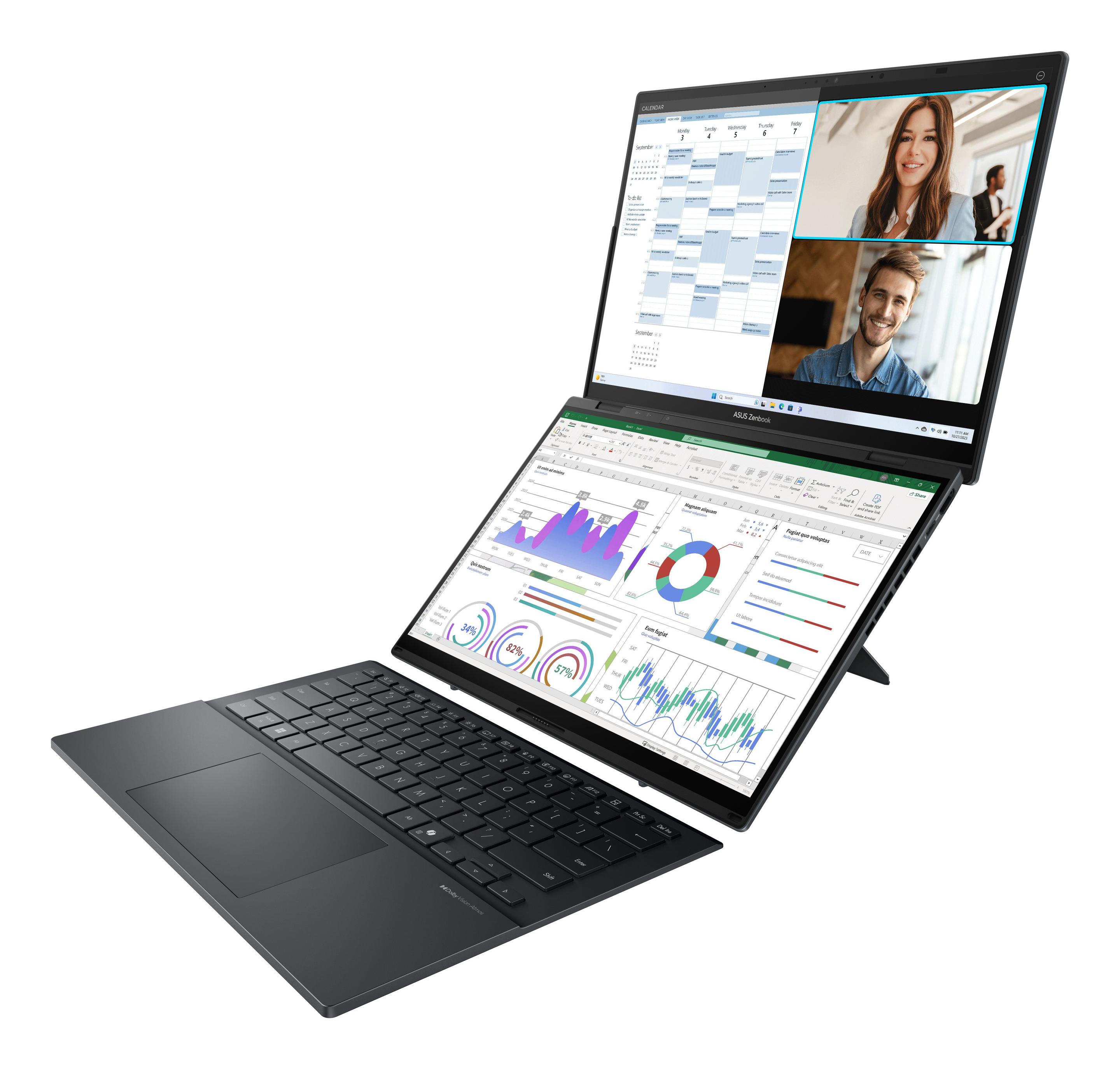 Portátil Híbrido ASUS Zenbook Duo UX8406CA-QL336W (Core Ultra 7 255H - 32GB - 1TB SSD - OLED 14" - Layout ES - Cinzento) — miniatura 3