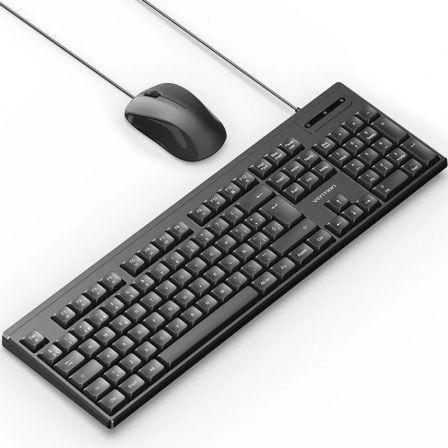 Conjunto de Teclado e Rato VENTION KTYBG-ES (ES - Completo - Com fios - Preto)
