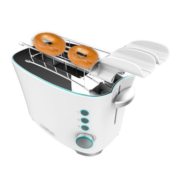 Torradeira CECOTEC Toast&Taste DoubleW (650 W - 2 fatias - Plástico - Branco)