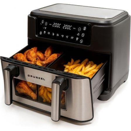 Fritadeira a Ar GRUNKEL DualFlexiFryer (2800 W - 200 °C - 60 °C - Preto)