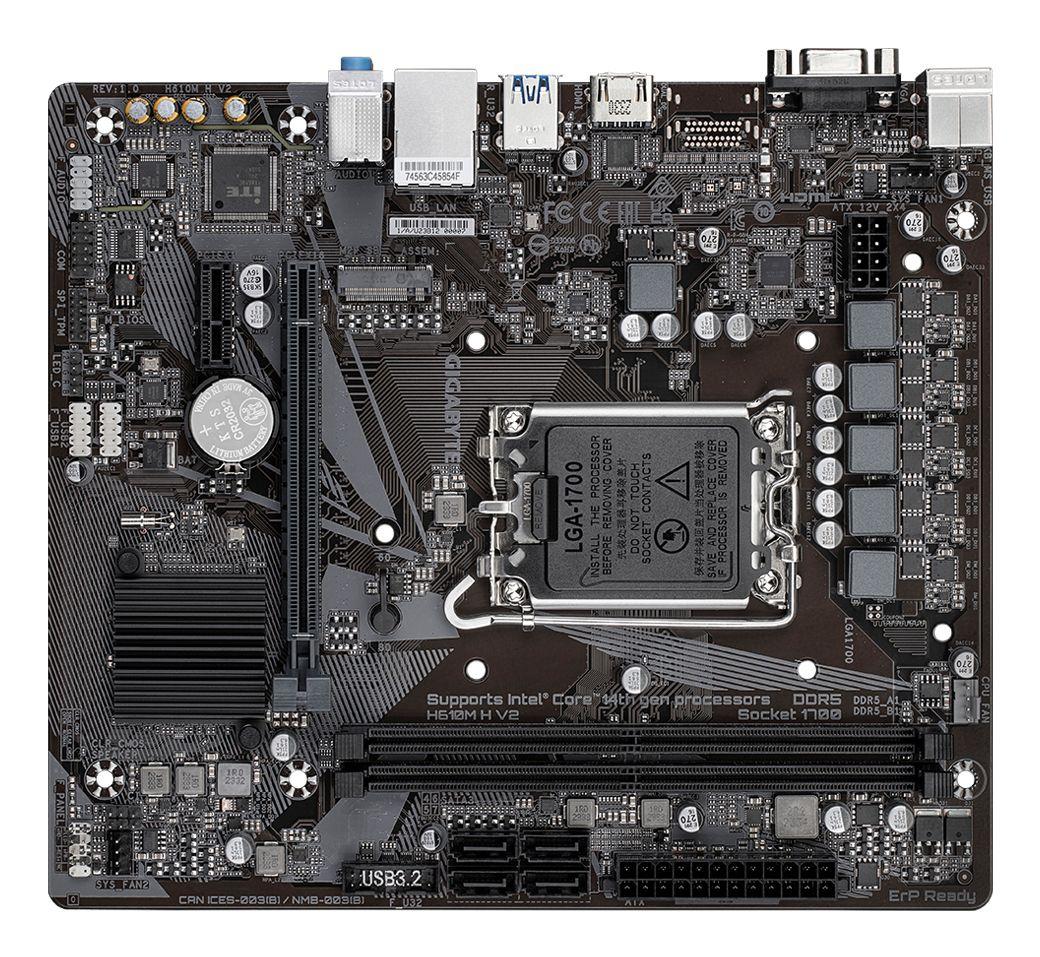 Motherboard GIGABYTE H610M H V2 (LGA 1700 - micro ATX - HD Graphics - Preto) — miniatura 4