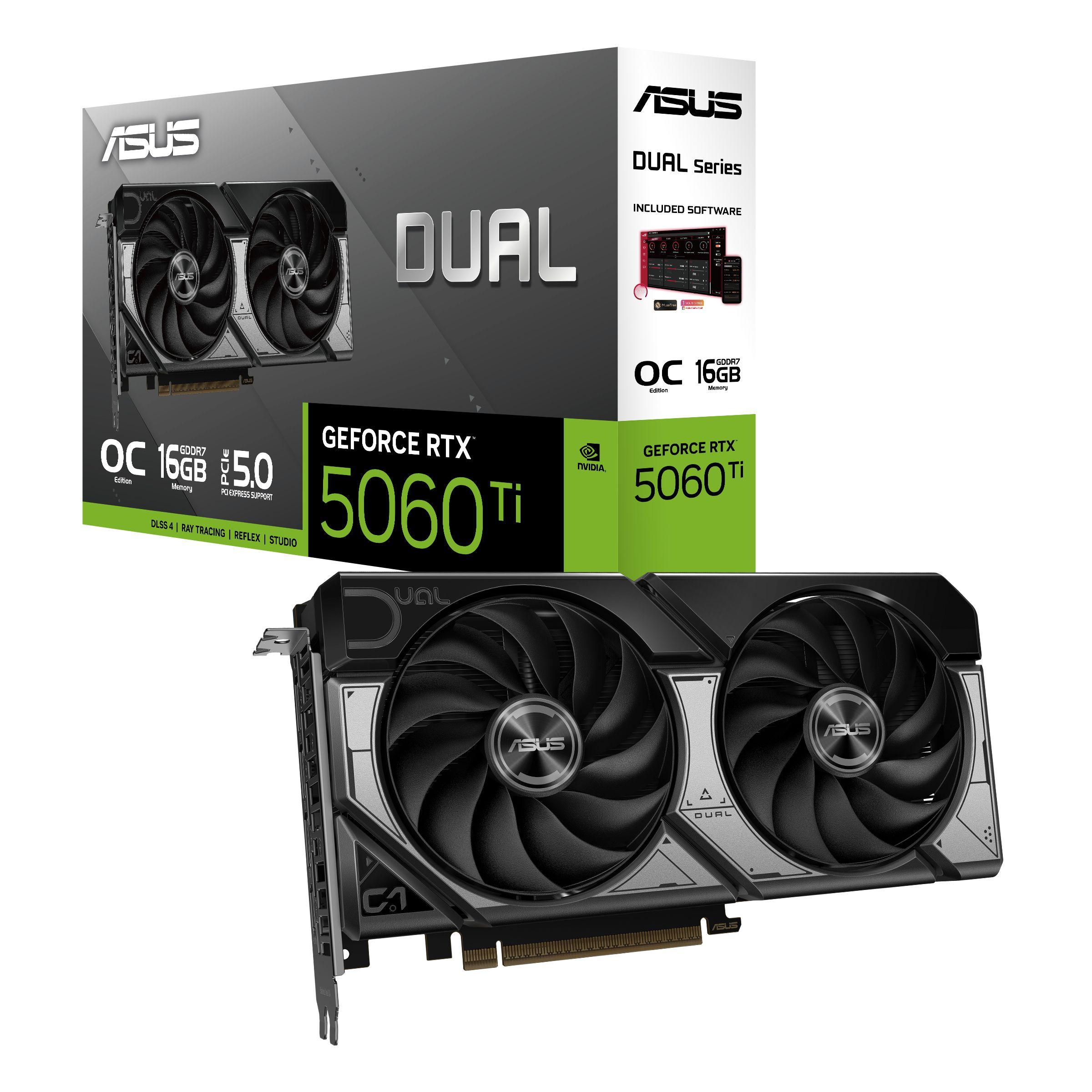 Placa Gráfica ASUS Dual RTX5060TI-O16G (GeForce RTX 5060 Ti - 28 Gbps - 16 GB - Preto e Cinzento), miniatura 15