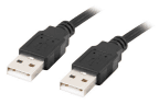 Cabo USB-A LANBERG CA-USBA-20CU-0018-BK (1,8m - USB A - Preto)