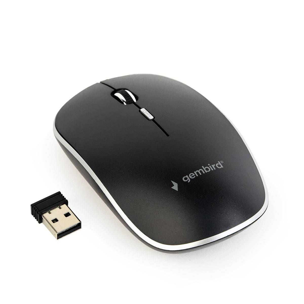 Rato GEMBIRD MUSW-4BS-01 (Ambidestro - 1600 DPI - Ótico - Preto) — miniatura 2