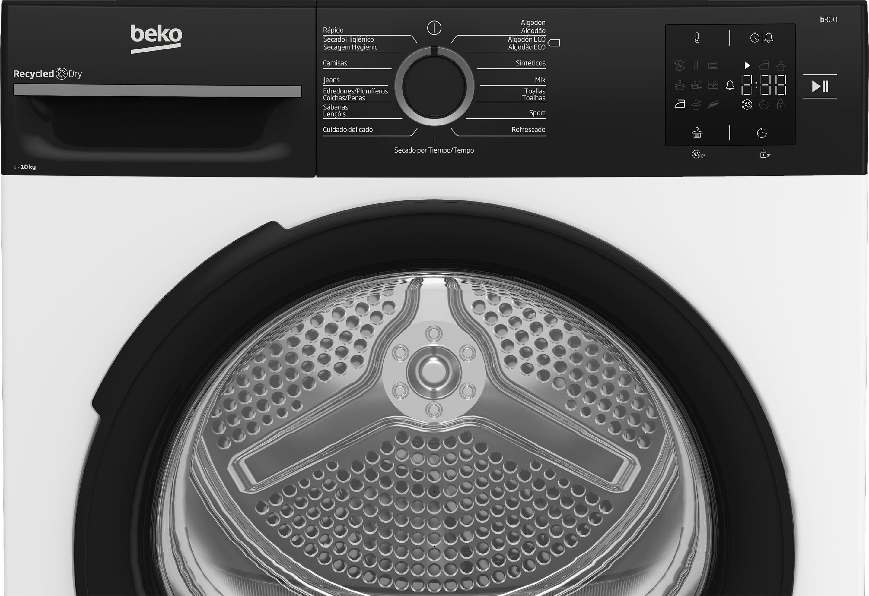 Máquina de Secar Roupa Independente BEKO BM3T30230W (10 kg - Bomba de calor - Esquerdo - Branco), miniatura 4