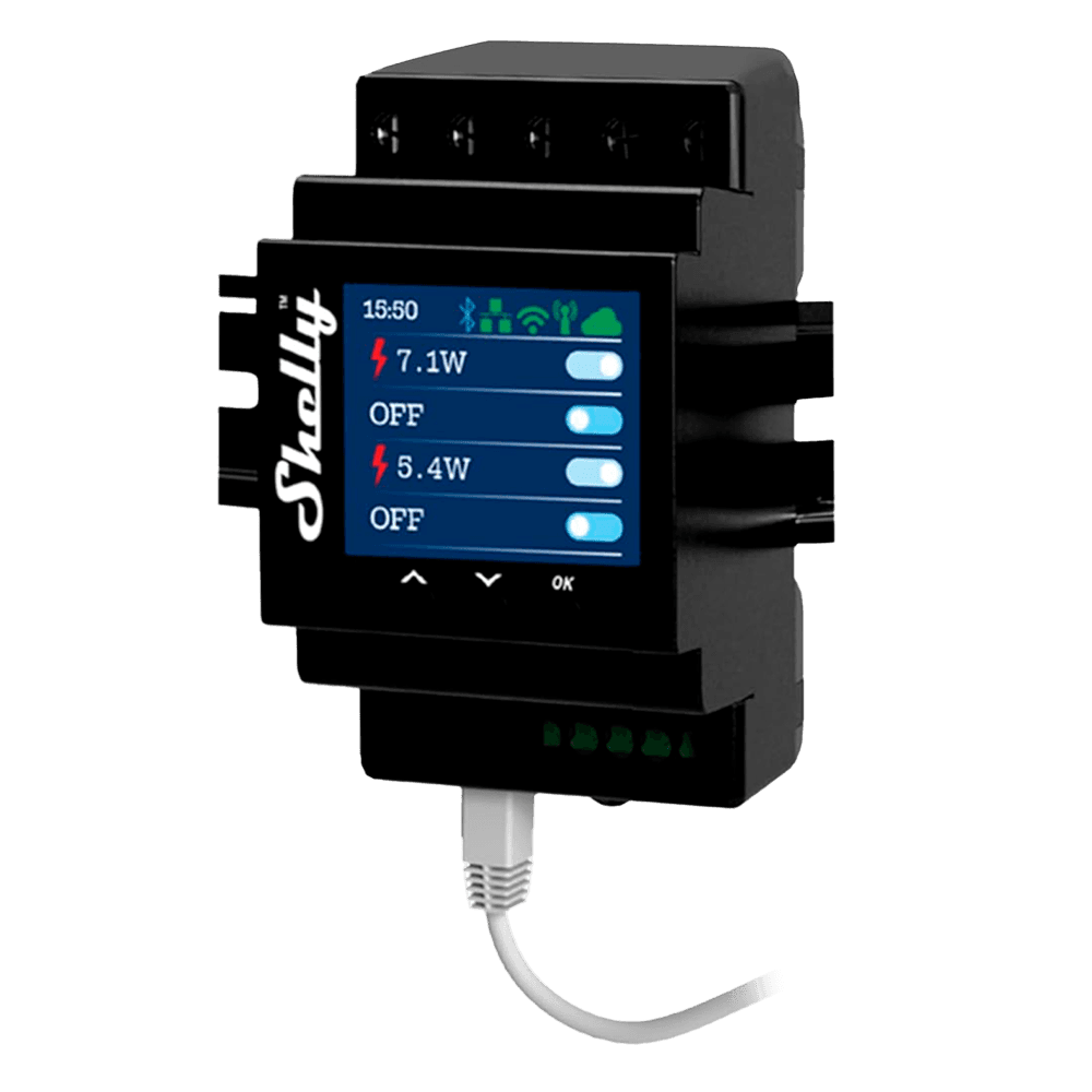 Módulo de Automação com Relés SHELLY Pro 4PM (Preto)