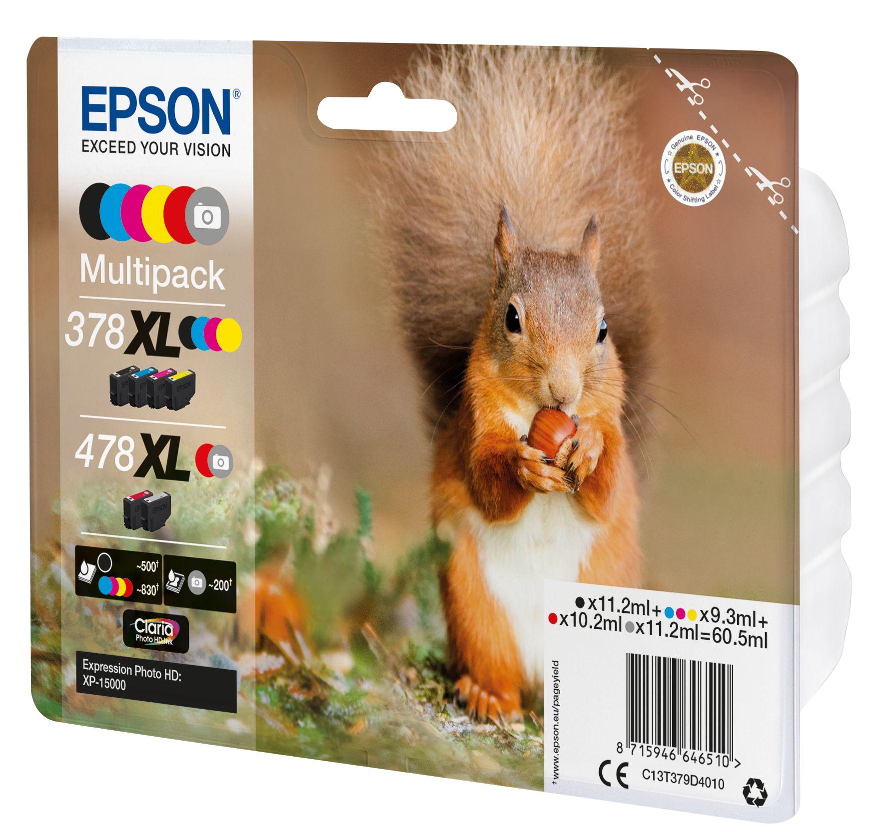 Conjunto de Tinteiros EPSON 378XL/478XL (6 Cores - Preto, Ciano, Magenta, Amarelo, Vermelho e Cinzento), miniatura 2