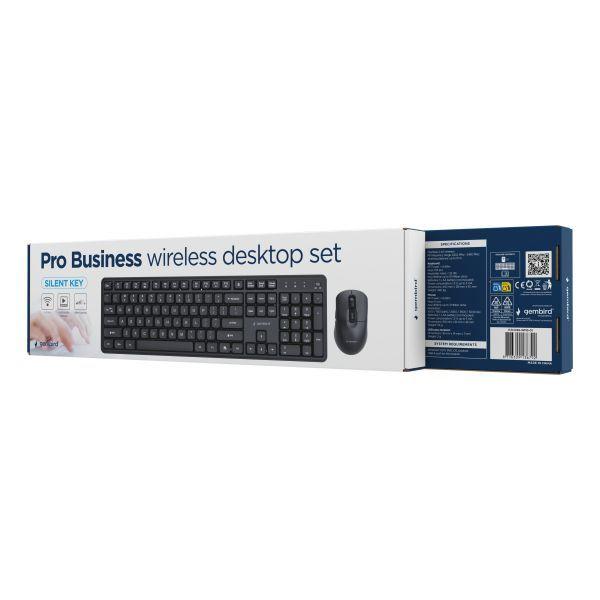Conjunto Teclado e Rato GEMBIRD KBS-WMS-01 (Estados Unidos - Tamanho completo - RF sem fios - Preto), miniatura 4