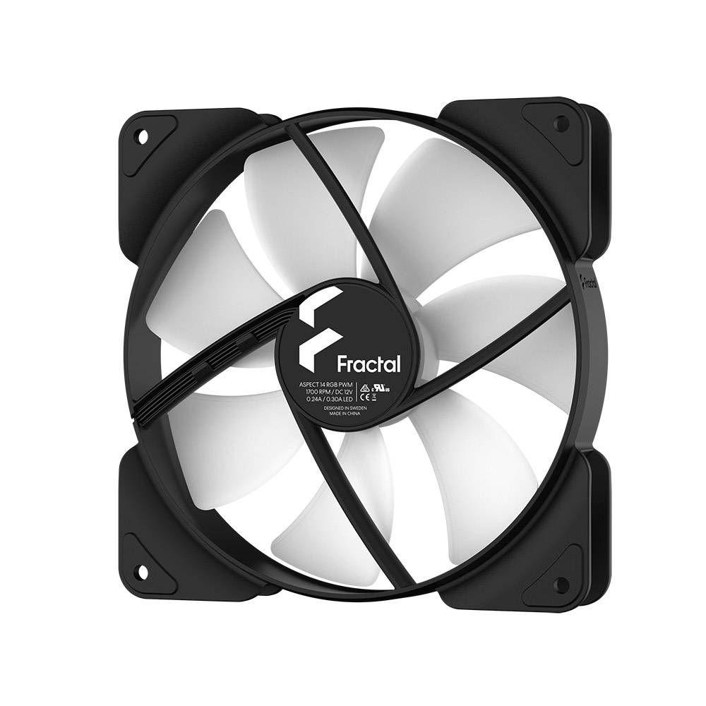 Ventoinha para Caixa de PC FRACTAL DESIGN Aspect 14 RGB PWM (Não suportado - LED RGB multicolorida - 2,16 W - Preto), miniatura 4