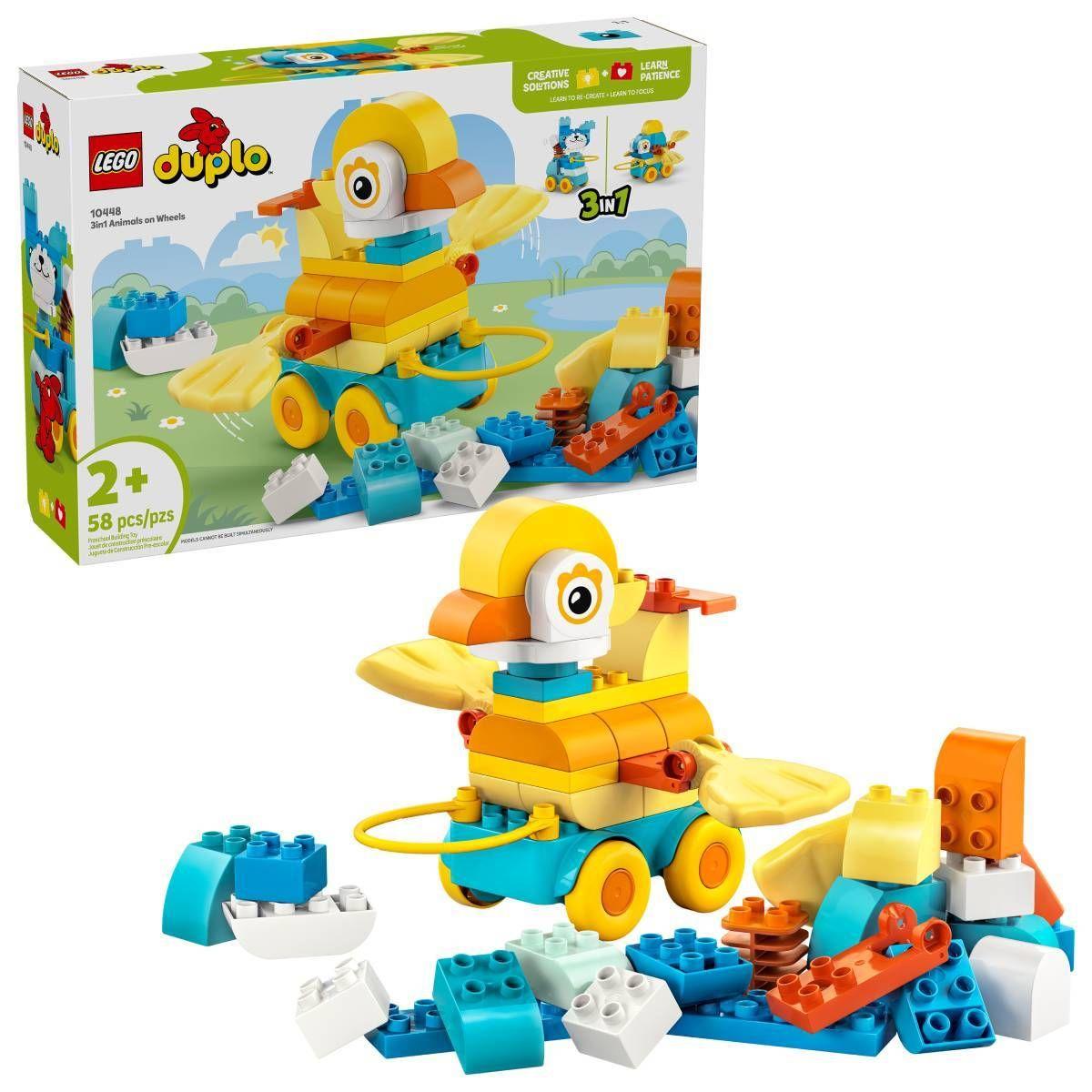LEGO 10448 Duplo Animais Sobre Rodas 3em1 (2+ anos - 58 peças), miniatura 3