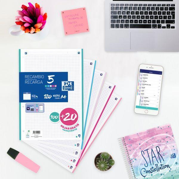 Recarga de Papel Quadriculado OXFORD Touch Dot (A4 - Cores pastel) — miniatura 2