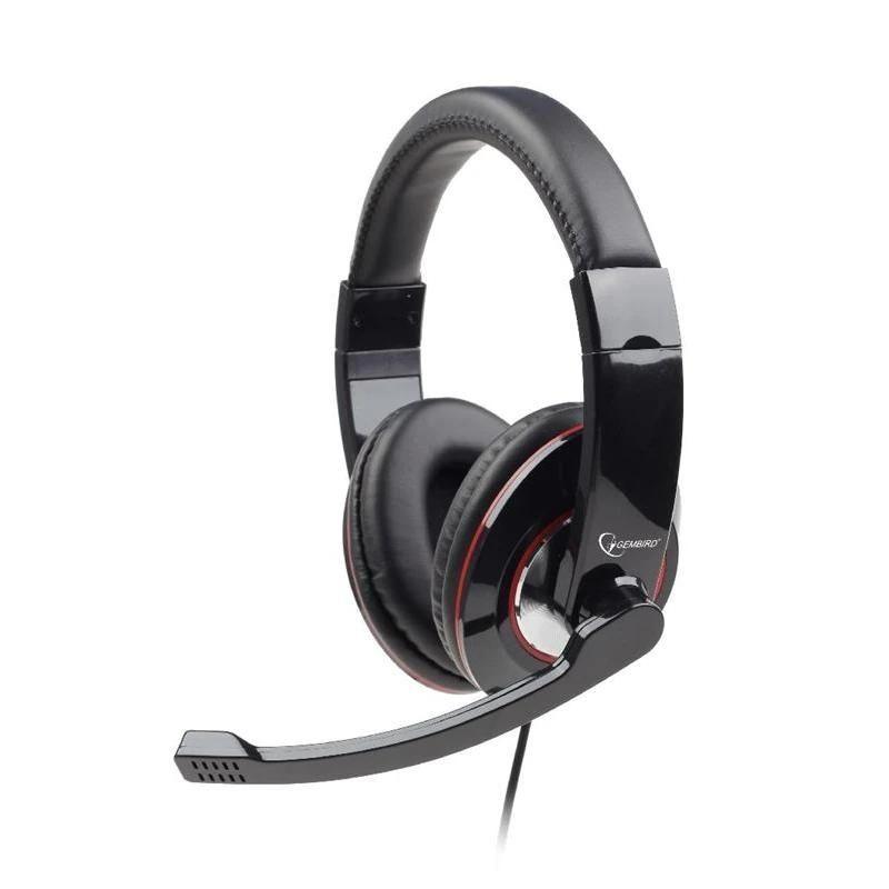 Headset GEMBIRD MHS-001 (Binaural - Com fios - Circum-aural - Preto)