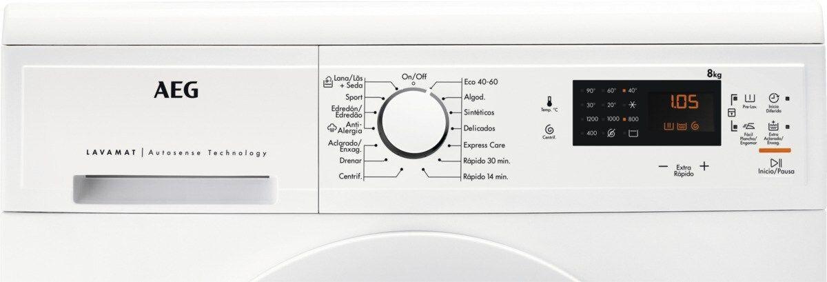 Máquina de Lavar Roupa Independente AEG LFA5I82WRE (1200 RPM - B - 43 l - Branco) — miniatura 2