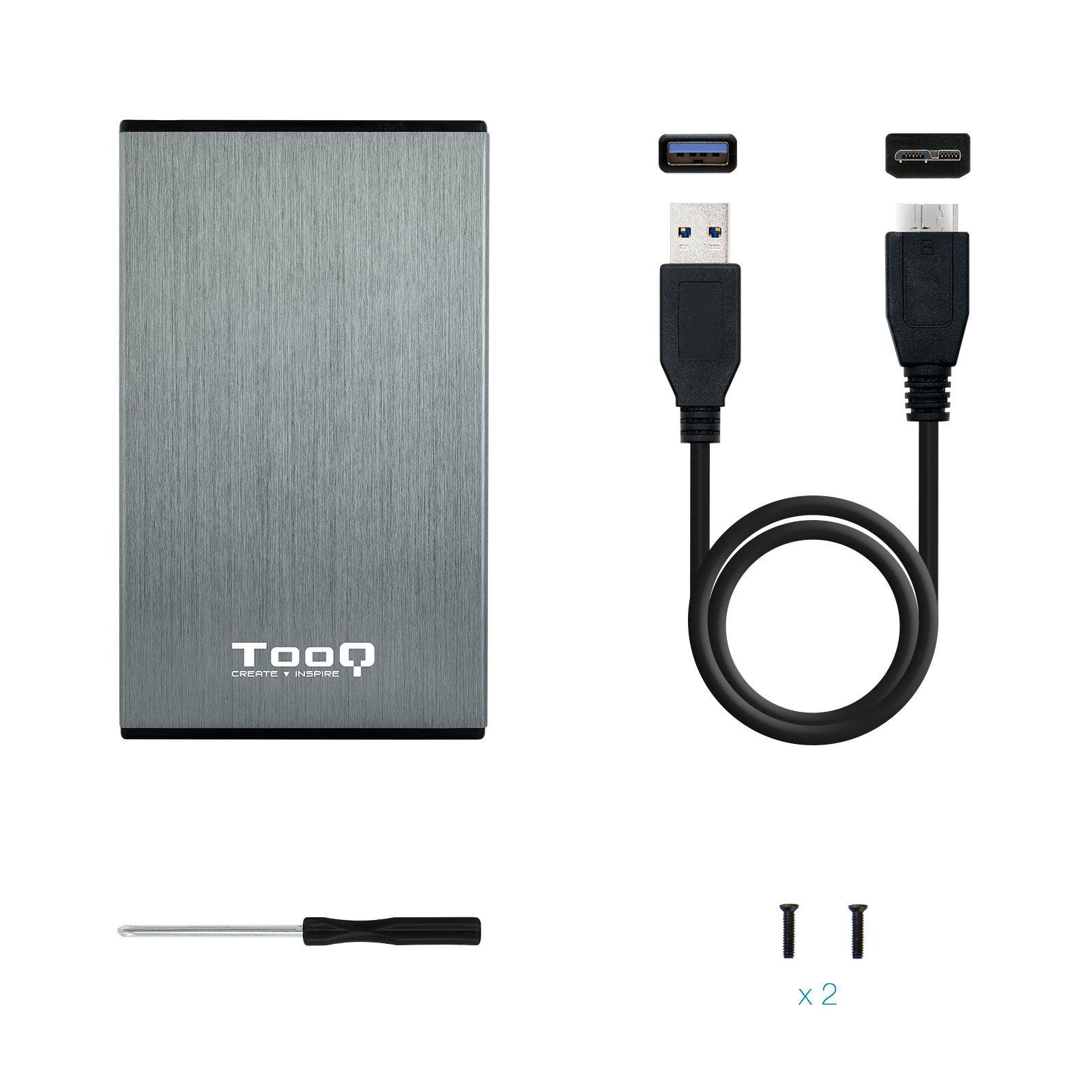 Caixa Externa TOOQ TQE-2527G (2,5" - Cinzento) — miniatura 4