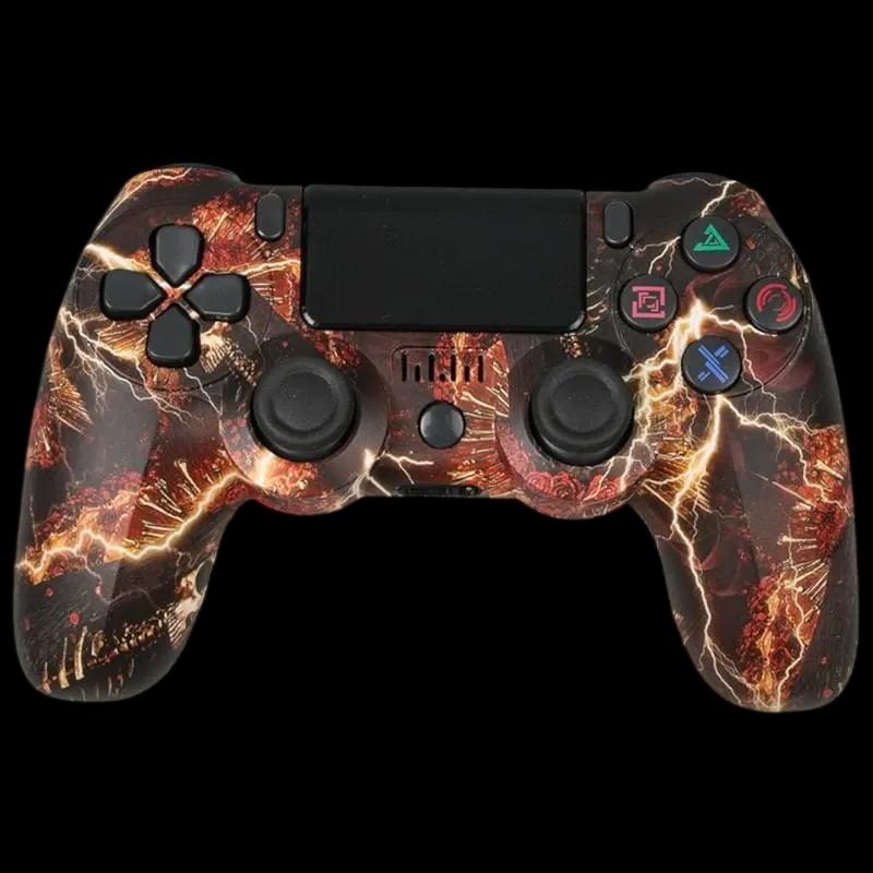 Comando POWERGAMING V2 Fire Ghost (PS4, PC e Android - Bluetooth e USB - Castanho)