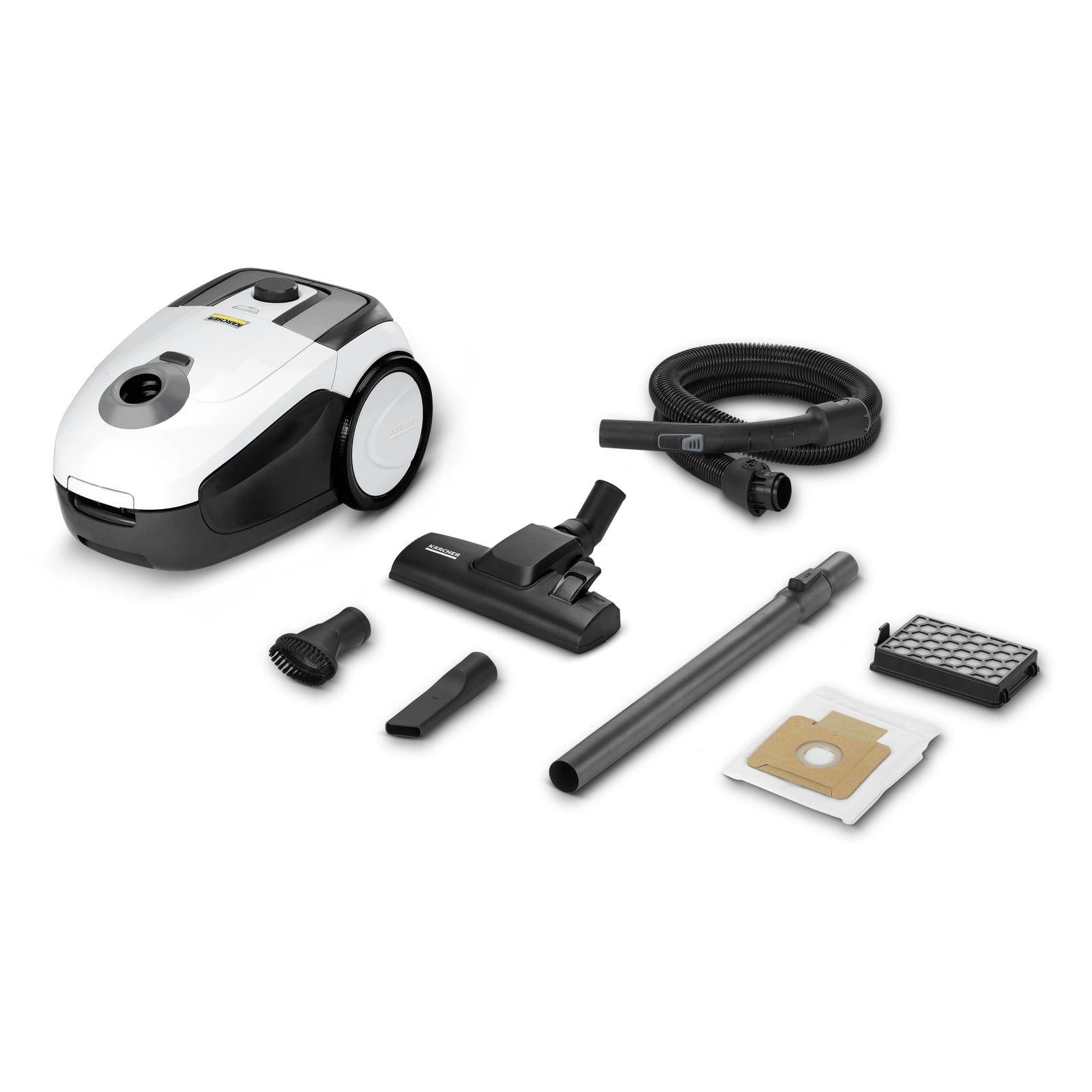 Aspirador com Saco KARCHER VC 2 (Altura 24,9 cm - 2,8 L - Tapete, pavimento duro - Branco/Preto)