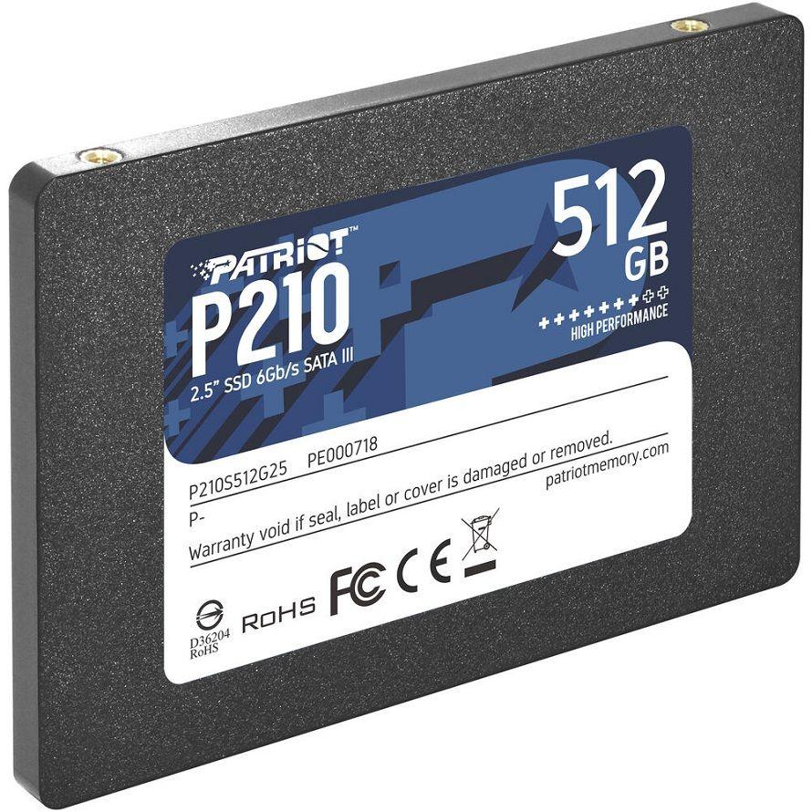 SSD PATRIOT P210 (512 GB - 2,5" - SATA - Preto) — miniatura 2