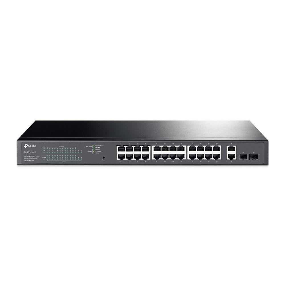 Switch TP-LINK TL-SG1428PE (Gigabit Ethernet - 4,1 MB - 56 Gbit/s - Preto)