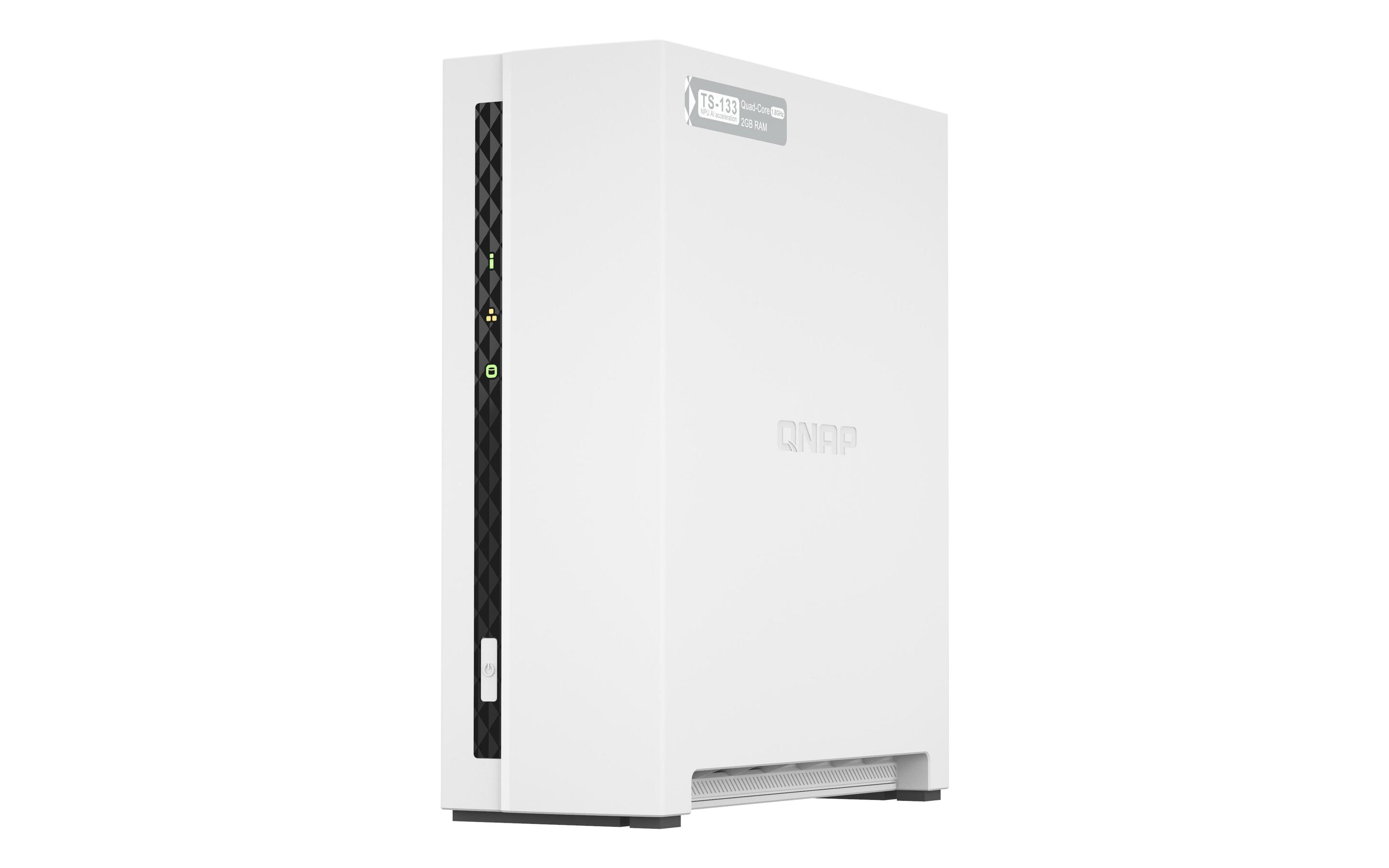 NAS QNAP TS-133 (Serial ATA II, Serial ATA III - 2 GB - 1 baia - Branco), miniatura 4