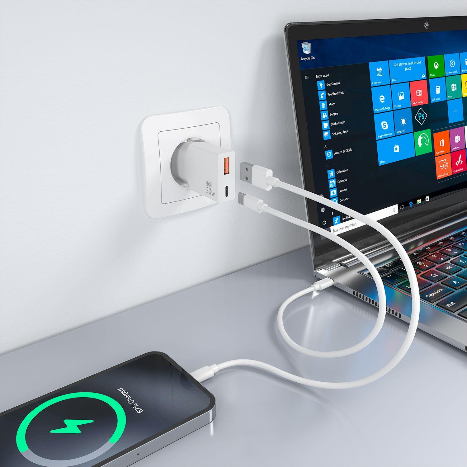 Carregador de Parede AISENS A110-1002 (30 W - Branco) — miniatura 5