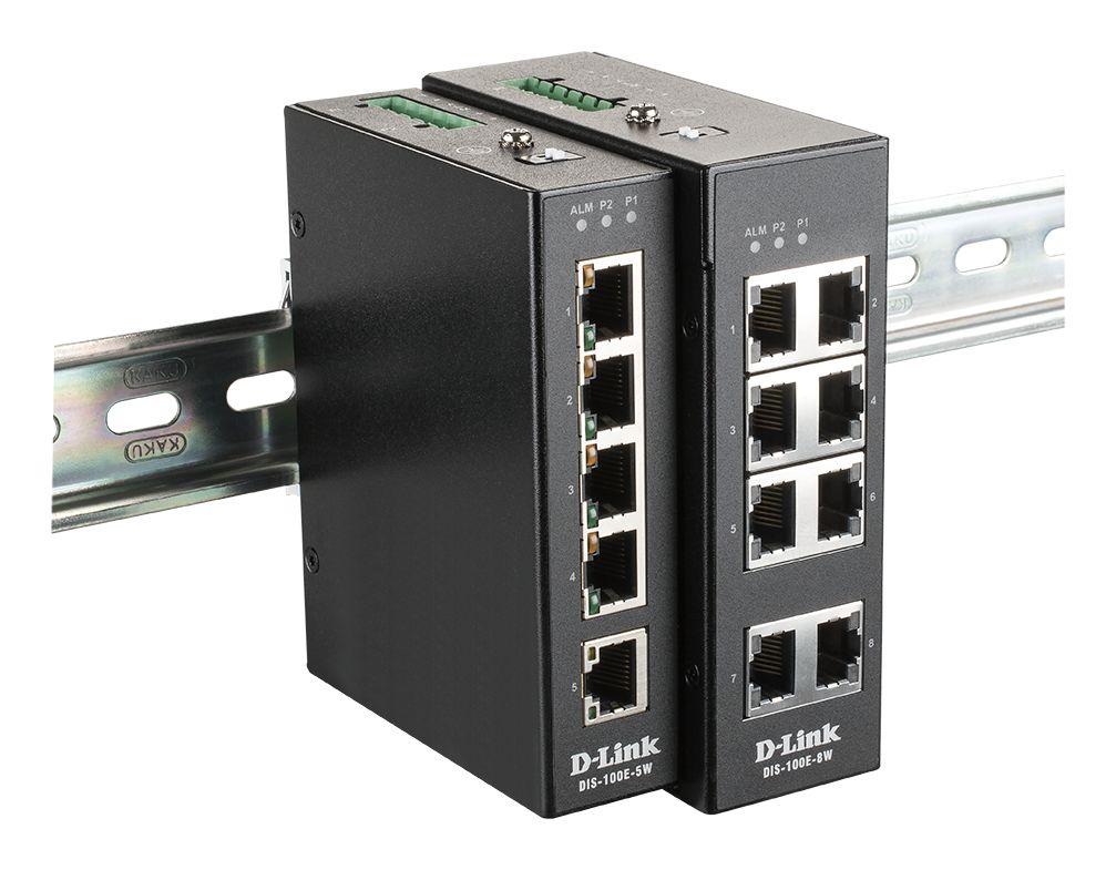 Switch Industrial D-LINK DIS-100E-5W (Fast Ethernet - L2 - Preto) — miniatura 2