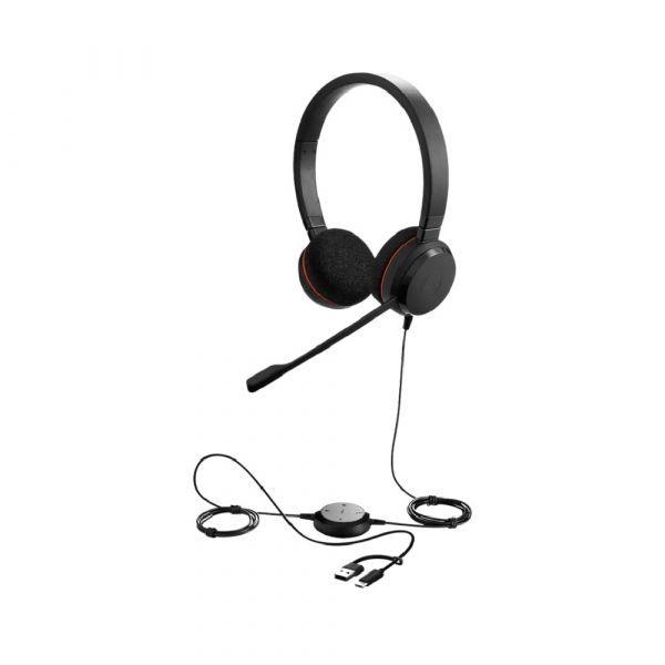 Headset JABRA Evolve 20 MS Stereo (Binaural - Com fios - Supra-aural - Preto) — miniatura 3