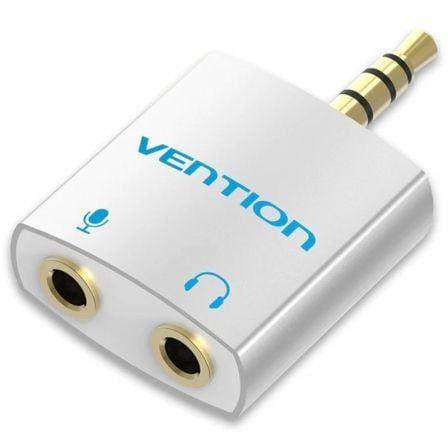 Adaptador Splitter de Áudio VENTION BDBW0 (2x Jack de 3,5 mm fêmea - Jack de 3,5 mm macho - CTIA e OMTP - Prateado)