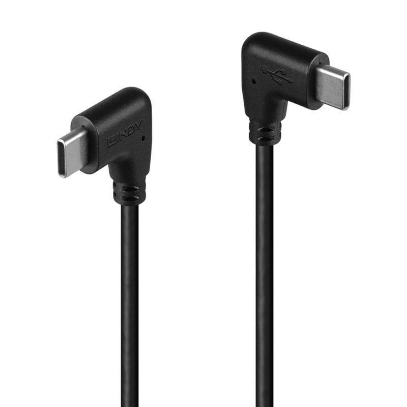 Cabo USB-C LINDY 32008 (0,5 m - USB C - Preto)
