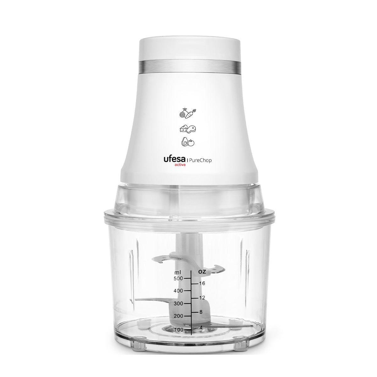 Picadora UFESA Purechop (400 W - 0,5 l - Aço inoxidável - Branco e Transparente)