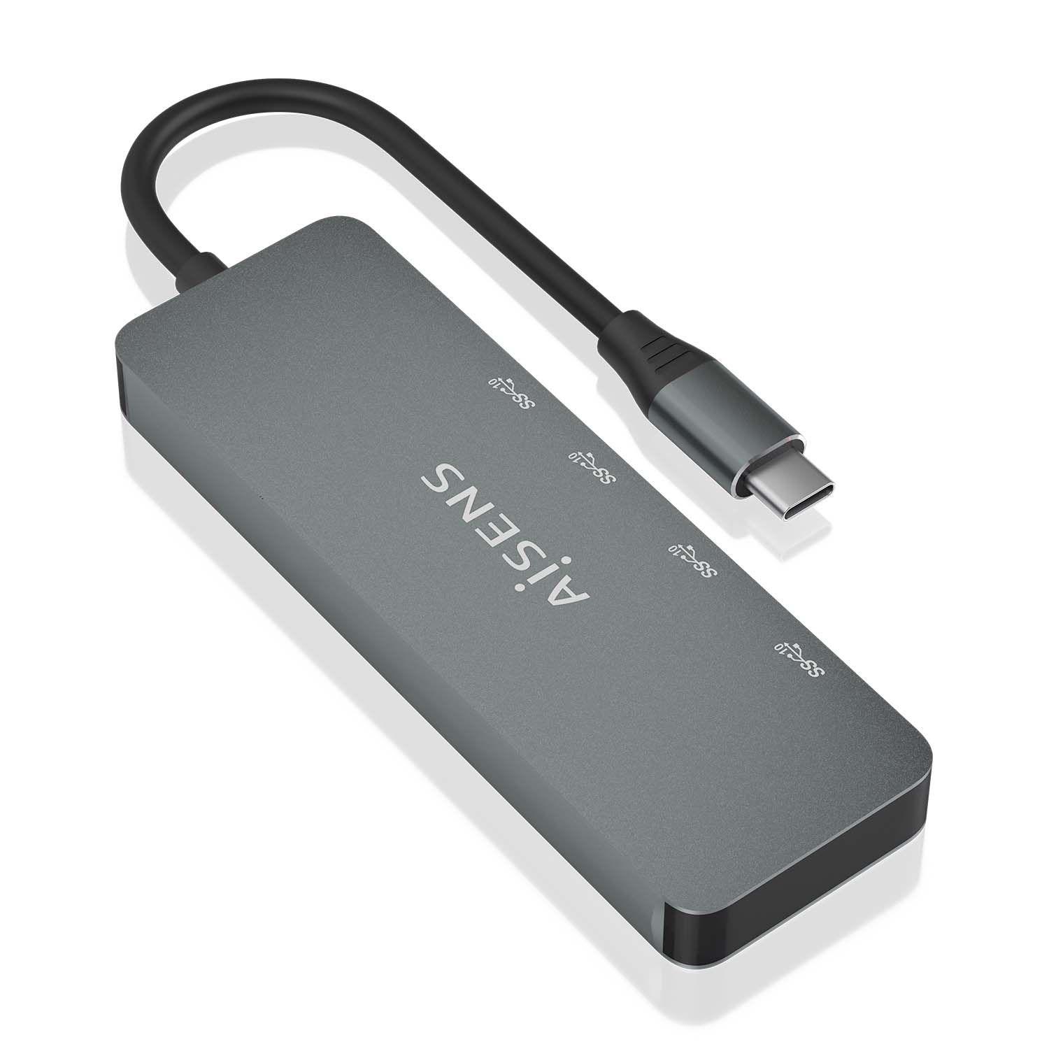 Hub USB-C AISENS A109-0694 (0,15 m - Cinzento), miniatura 2