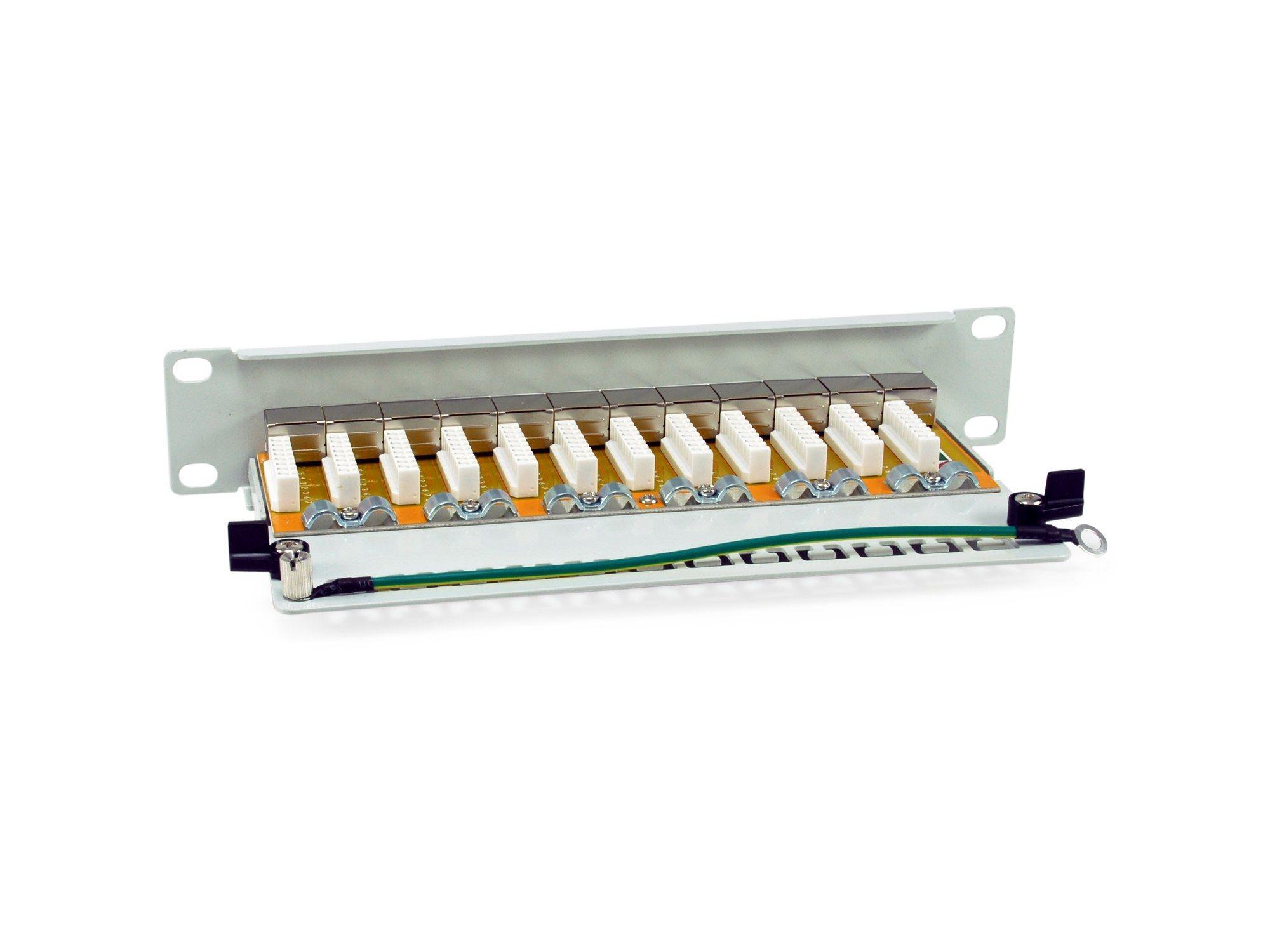Patch Panel Blindado EQUIP 326523 (12 Portas RJ45 - Cat.6A - 10" - 1U - Cinzento Claro) — miniatura 3